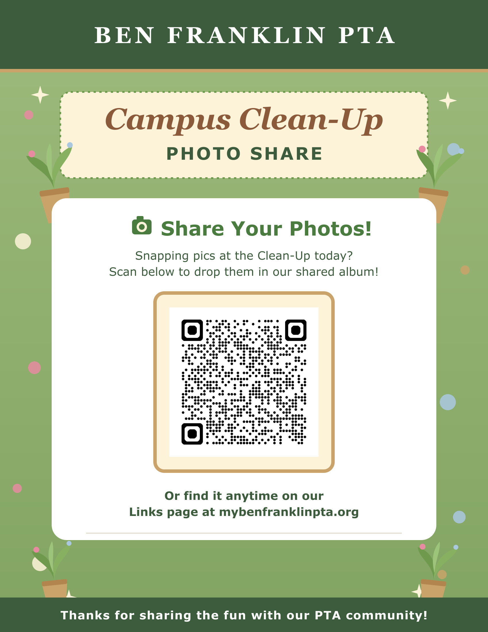 Campus Clean-Up Photo Share flyer