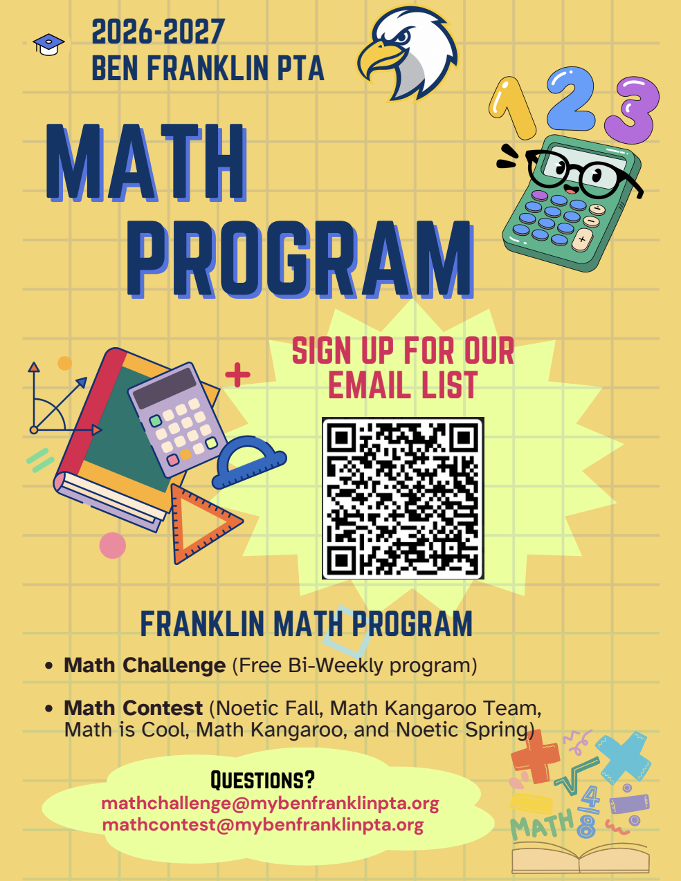 Franklin Math Program 2026-2027 flyer